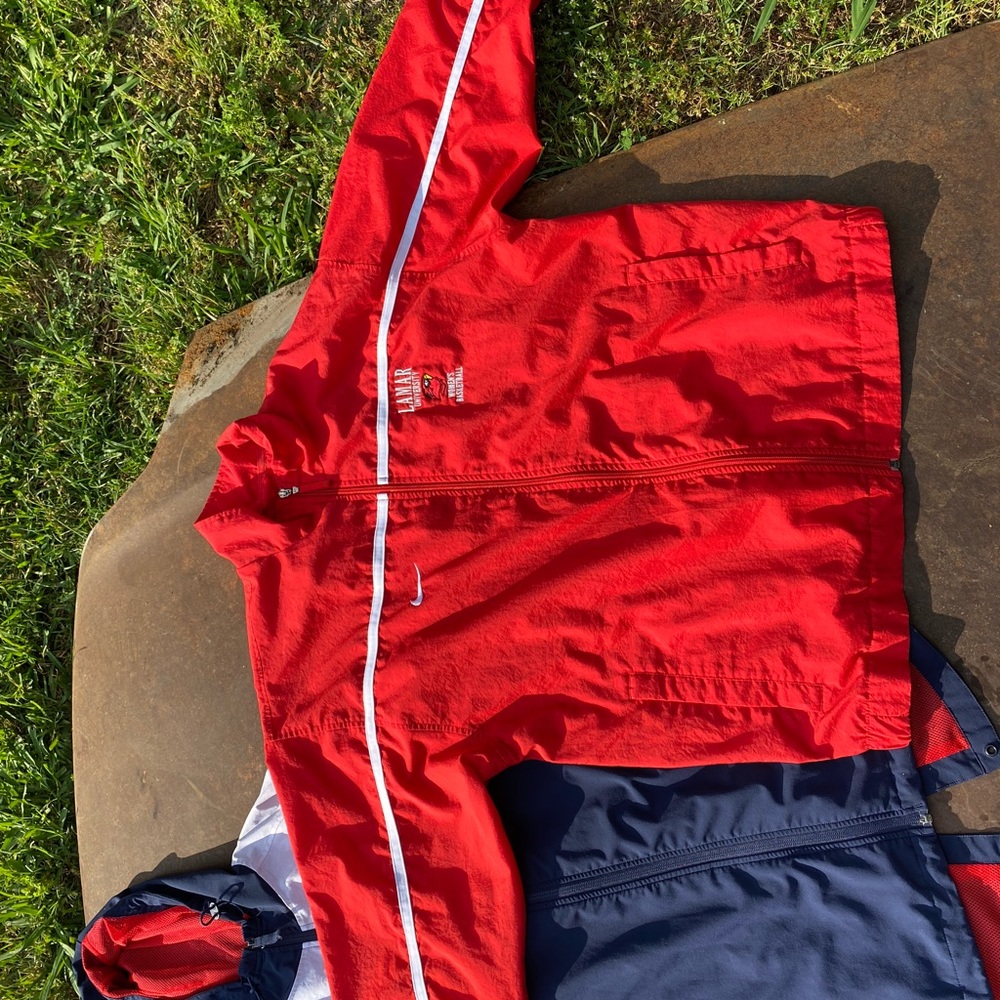 Nike red windbreaker